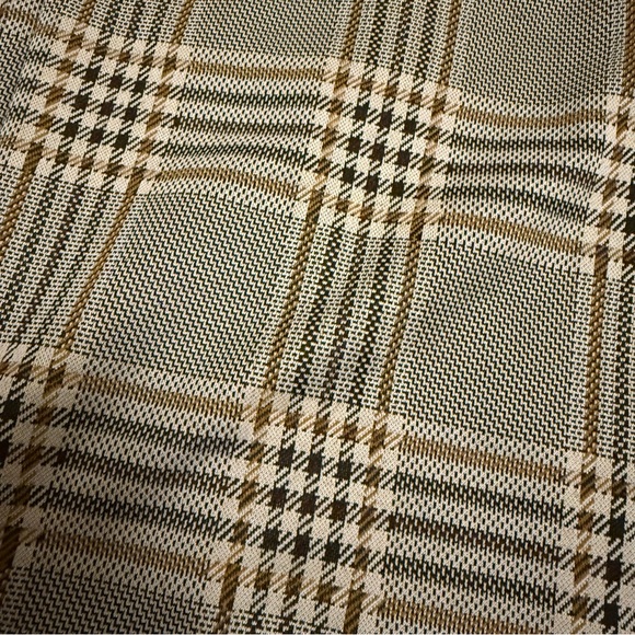 Melloday Plaid Mid-Length Coat Blazer Size 1X Neutral Brown Gray - Picture 4 of 5